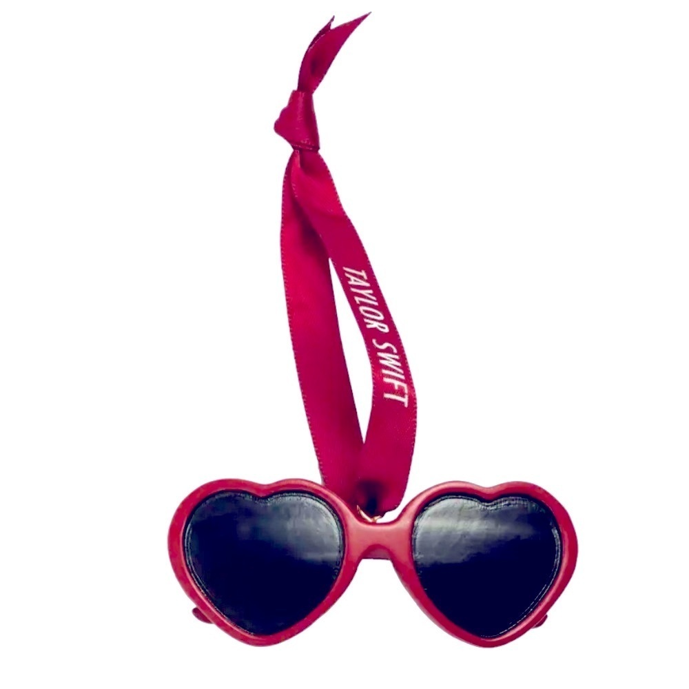 Taylor Swift Feelin 22 RED Sunglasses Ornament NEW in Box RARE FIRM COLLECTIBLE